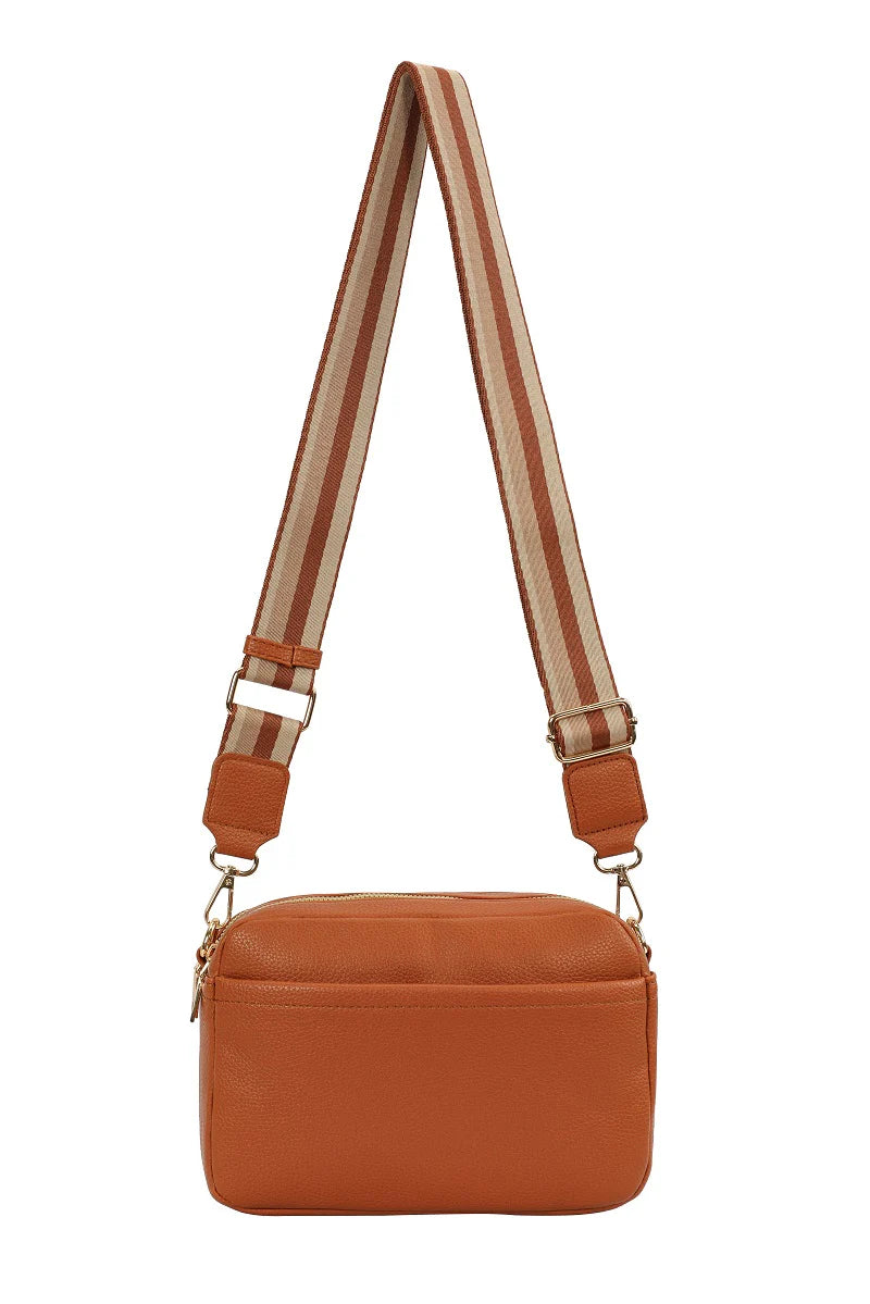 GESSY LADIES DOUBLE ZIP CROSS BODY SHOULDER BAG WITH FRONT BACK POCKE footlooseoflondon