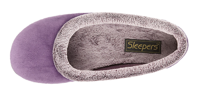 Sleepers Julia Ladies Purple Warm Lined Memory Foam Faux Fur Soft Ballet Slippers