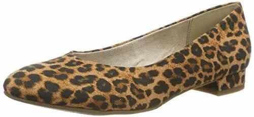 Tamaris 22104 Ladies Leopard Print Low Heel Pump With Touch It Insoles & Anti Slide Heels