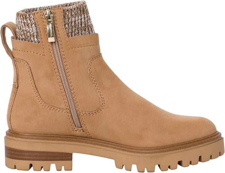 Tamaris 26448 Ladies Tan Nubuck Warm Lined Boots With Knitted Cuff