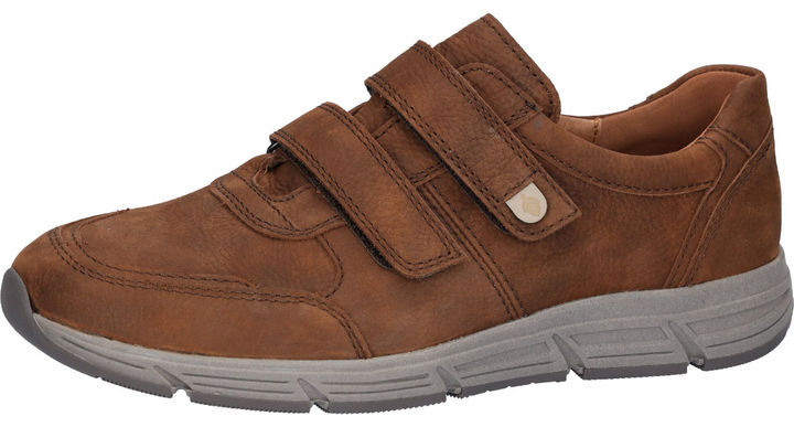 Waldlaufer Haslo Mens Wide Fit Brown Suede Touch Fasten Synthetic Shoes