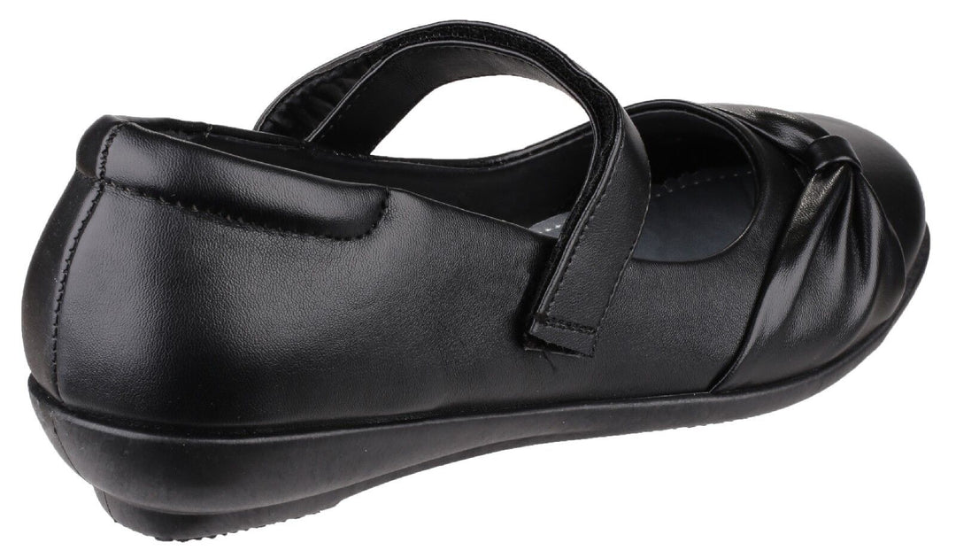 US Brass G795 Marlin Girls School Shoes Black Mary Jane With Bar Strap