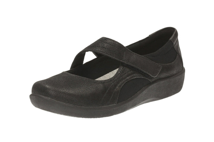 Clarks Sillian Bella Black Ladies Super Cushioned Mary Jane Shoe Size 3.5 School