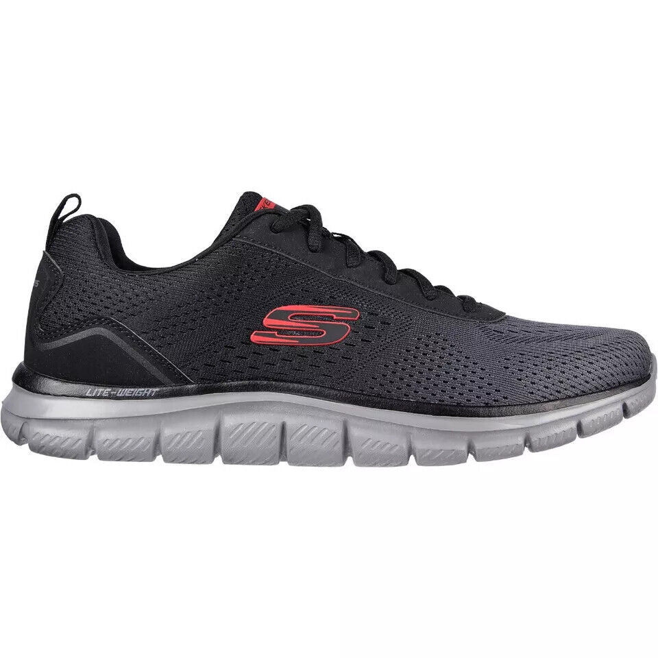 Skechers Track RipKent Grey Mens Light Weight Lace Up Memory Foam Sports Trainers