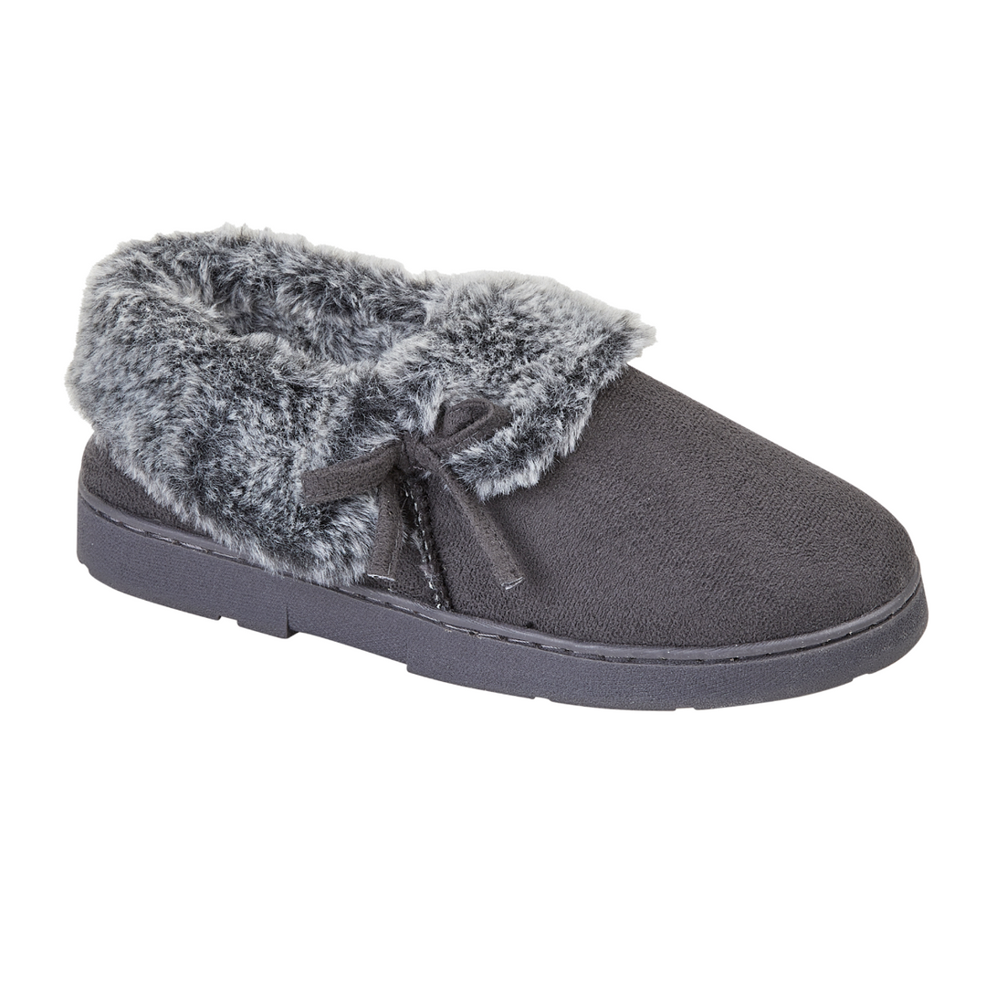 Jo & Joe Belinda Womens Faur Fur Warm Lined Bootie Slippers Winter Slip On Flat