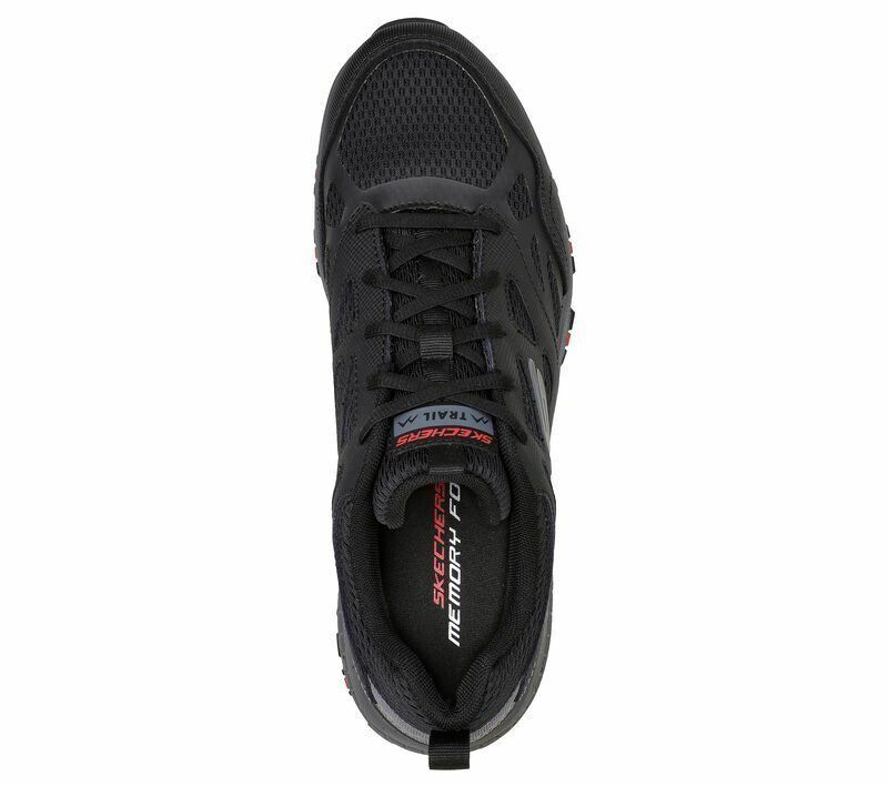 Skechers Black/Charcoal Mens Trainer Memory Foam Outdoor Hiking Trail Hillcrest