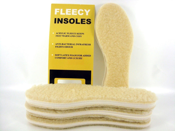 Grafters Unisex One Pair Fleecy Insoles Comfort Warm Cosy Anti Bacterial Comfort