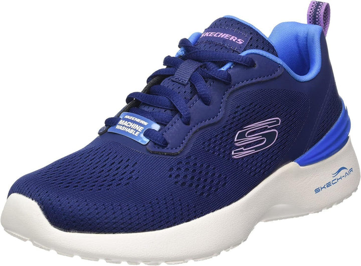 Skechers Air Dynamight New Grind Ladie's Vegan Navy/Blue Shock Absorber Lace Up Trainers