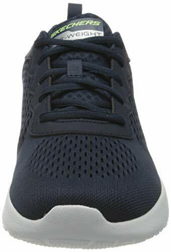 Skechers Dynamight Tuned Up Mens Navy Memory Foam Light Mesh Lace Up Trainers