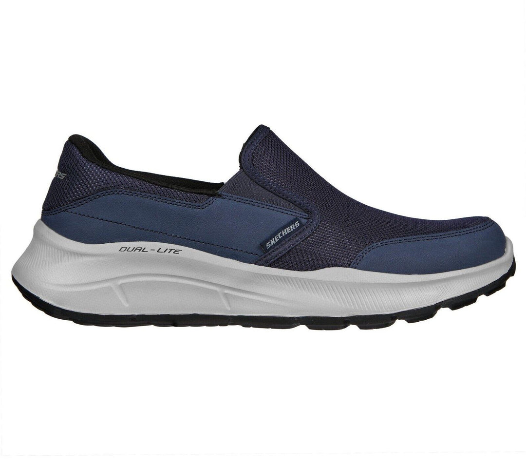 Skechers PERSISTABLE Mens Vegan Navy Relaxed Fit Memory Foam Slip On Trainers