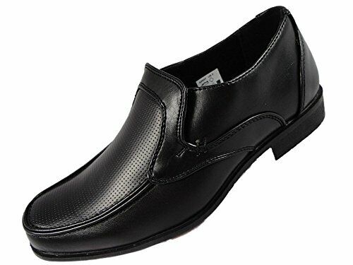 Renegade Fletch Boys School Shoes Smart Black Lightweight Quality Slip On Loafer