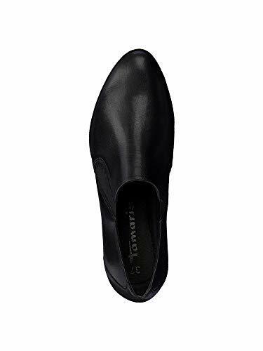 Tamaris 24400 Ladies Black Leather Court Shoes Trouser Shoe Cuban Heel Boots