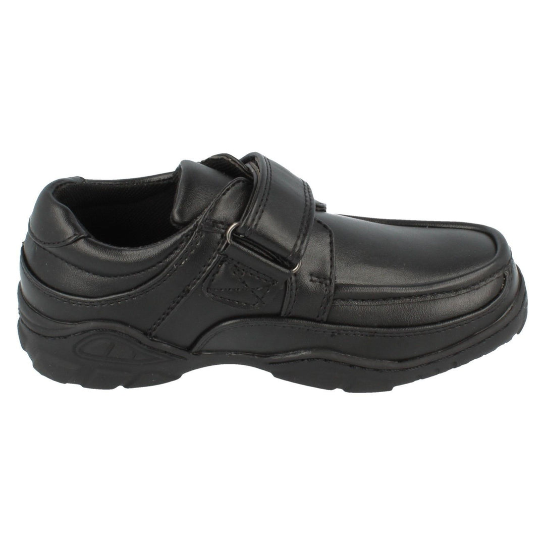 Cool 4 School N1096 Boys Touch Fasten Black School Shoes