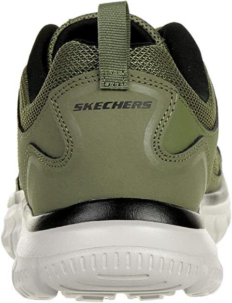 Skechers Mens Olive/Black Lite-Weight Memory Foam Lace Up Trainers Track Scloric