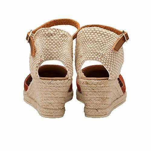 Ravel Etna Ladies Espadrille Wedge Ginger Suede Leather Sandals Cork & Buckle