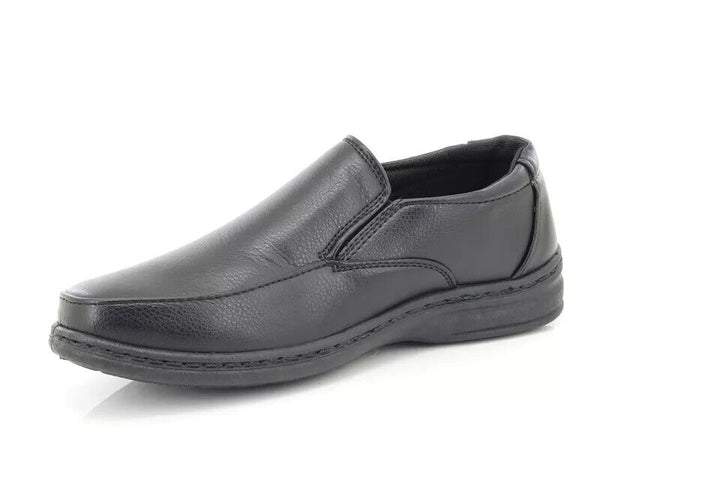 Dr Keller Karl Mens Black Faux Leather Slip on Smart Casual Comfort Shoes