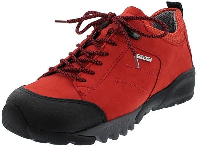 Waldlaufer H Amiata Red Lightweight Waterproof Lace Up Wide Fitting Walking Shoe