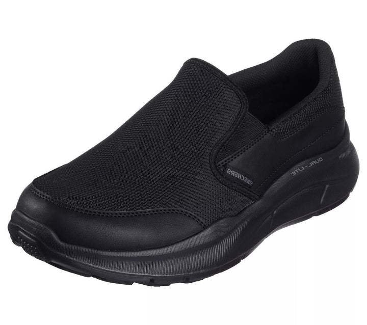 Skechers PERSISTABLE Mens Vegan Black Relaxed Fit Memory Foam Slip On Trainers