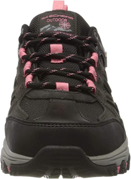 Skechers Outdoors West Highland Selmen Womens Wide Fit Waterproof Black/Charcoal Hiking Trainers