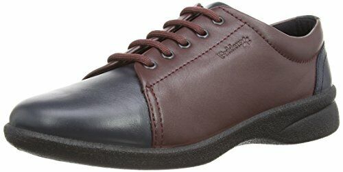 Padders Refresh Navy/Wine Leather 3E/4E WIDE FIT Womens Lace Up Comfort Shoes