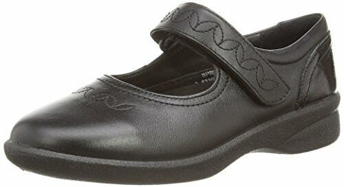 Padders SPRITE 2 Ladies Black Leather EXTRA WIDE 3E/4E Flat Mary Jane Shoes