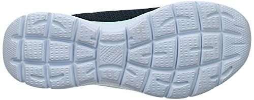 Skechers Summits Navy/Aqua Womens Mesh Pull On Trainers Memory Foam Bungee