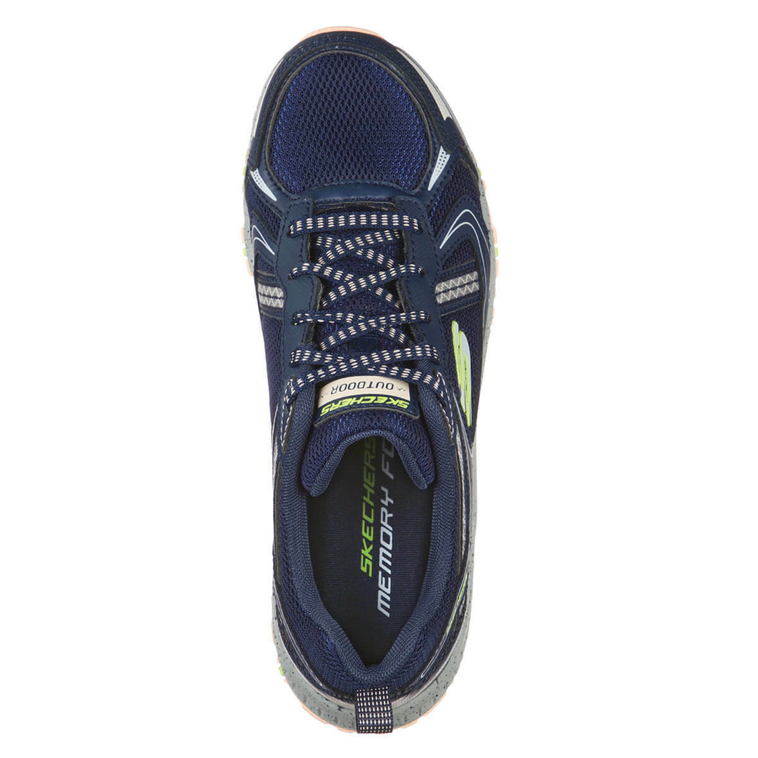 Skechers Hillcrest Vast Adventure Ladies Navy Memory Foam Lace Up Trainers