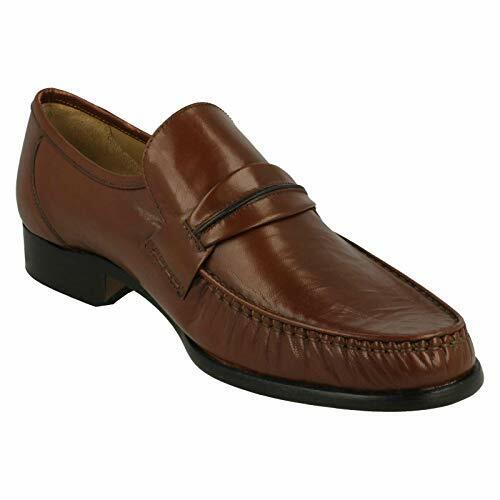 Thomas Blunt Boston Mens Brown All Leather Loafers Moccasin Slip On Formal Shoes