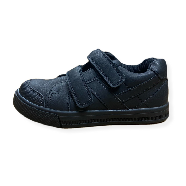 Feet Street Skater Boys Infants Children's Black Scuff Bumper Protection School Trainers Shoes