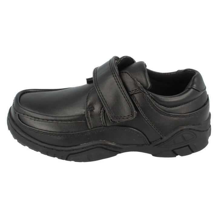 Cool 4 School N1096 Boys Touch Fasten Black School Shoes