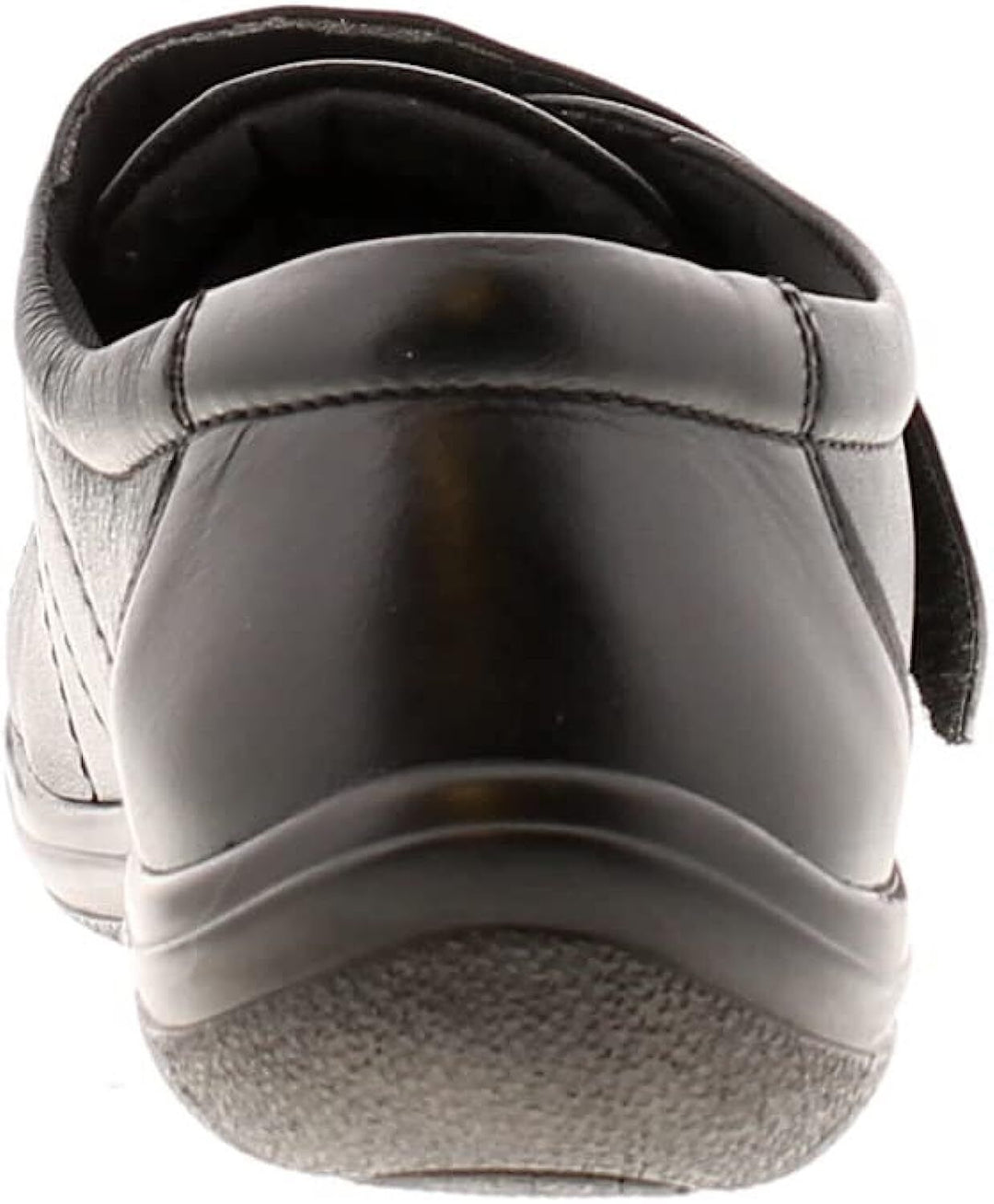 Dr Keller Rita Ladies Black Leather Wide E Fit Single Touch Fasten Comfort Shoes