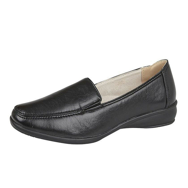 Dr Keller Sally Wide Fit Nurse Work Loafer Comfort Leather Lined Slip On Shoes