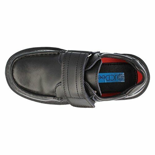 JC Dees Boys Black Leather School Shoes With Velcro Strap Infant Boys Childrens N1066