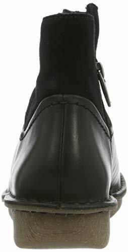 Clarks Funny Mid Womens Black Leather Wedge Sole Zip Up Ankle Chelsea Boots