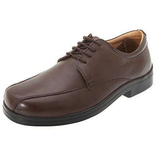 Roamers M450 Mens EXTRA WIDE FIT Brown Soft Leather Gibson Lace Up Shoes