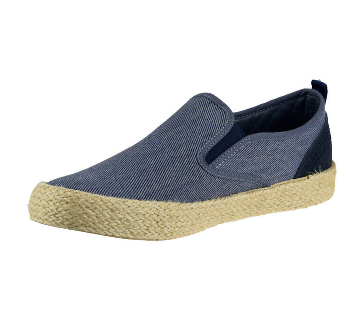 Dr Keller Graham Mens Navy Two Tone Canvas Elasticated Gussets Casual Shoes