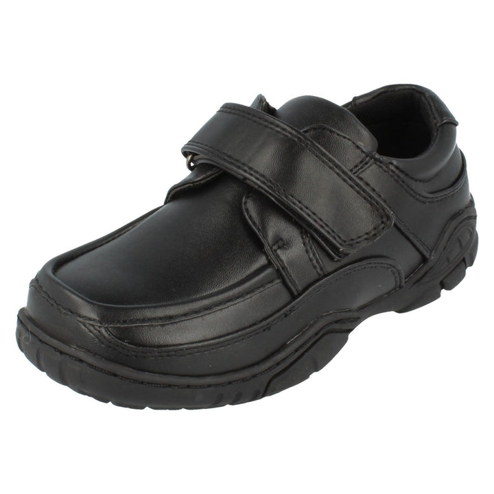 Cool 4 School N1096 Boys Touch Fasten Black School Shoes