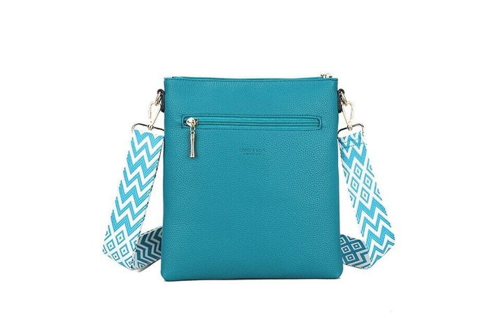 Long & Son London Ladies Teal Blue Soft Crossbody Handbag With Adjustable Strap