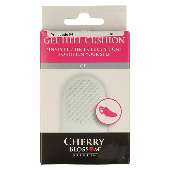 Cherry Blossom Premium 1 Pair Of Invisible Gel Heel Cushions (Plantar Fasciitis)