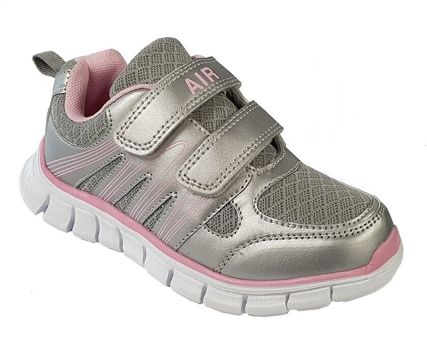 Dek T832 Air Sprint Infant Girls Silver/Pink Superlight Double Strap Trainers