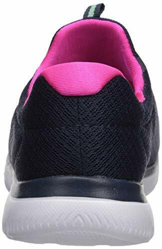 Skechers Summits Womens Navy/Hot Pink Mesh Pull On Bungee Trainers With Memory Foam