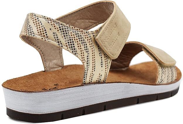 Dr Keller Sheila Womens Beige Double Touch Fasten Strap Snake Print Sandals