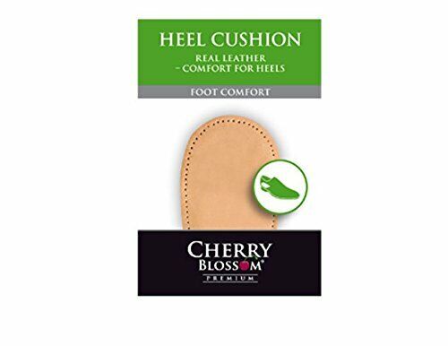 Cherry Blossom Premium 1 Pair Of Real Leather Heel Cushions (Plantar Fasciitis)