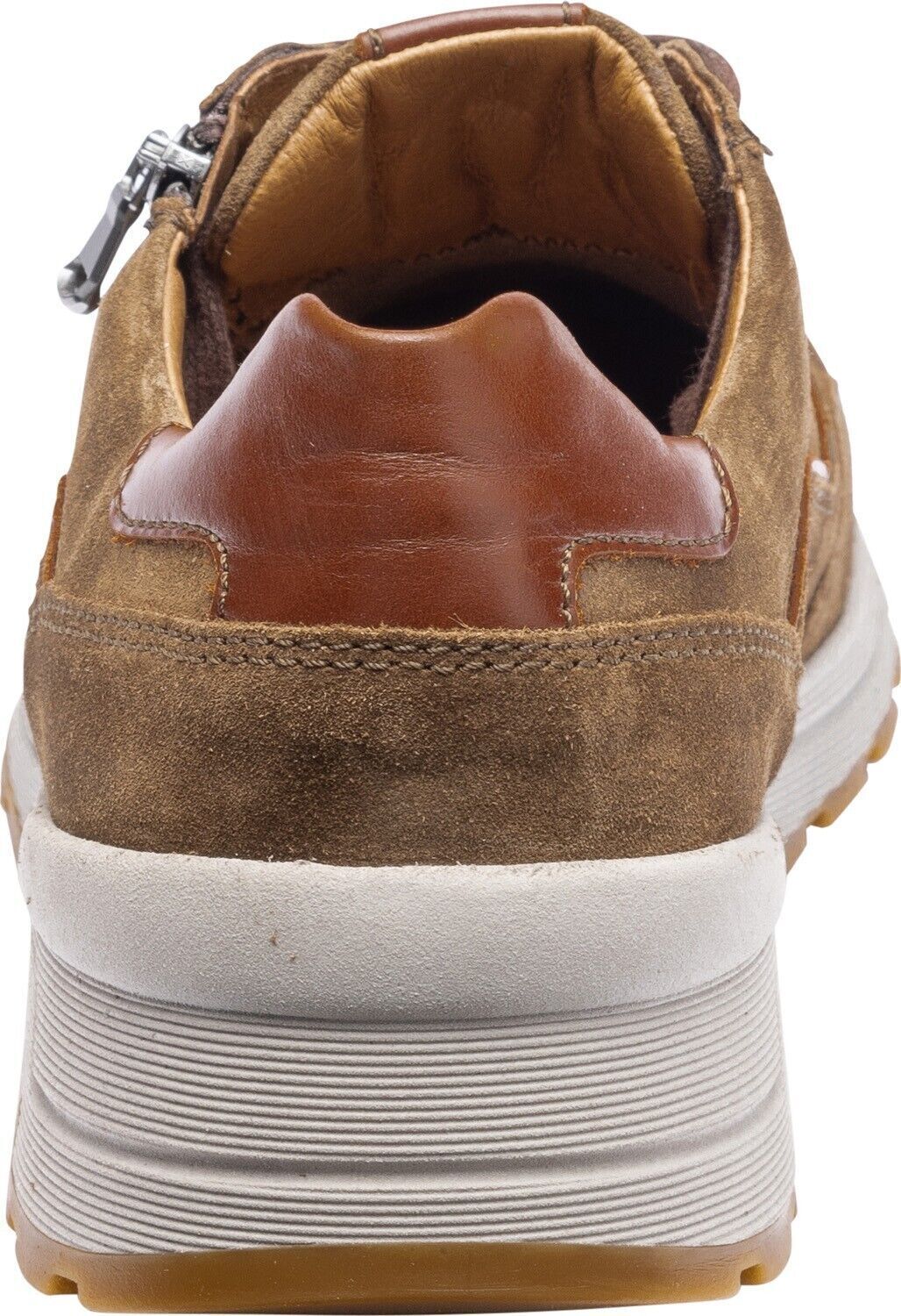 Waldlaufer Etienne Mens Wide H Fit Brown Suede Lace Up With Zip Fasten Trainers