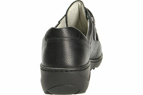 Waldlaufer Kya 607302 Ladies Wide EE Fitting Double Touch Fasten Black Shoes