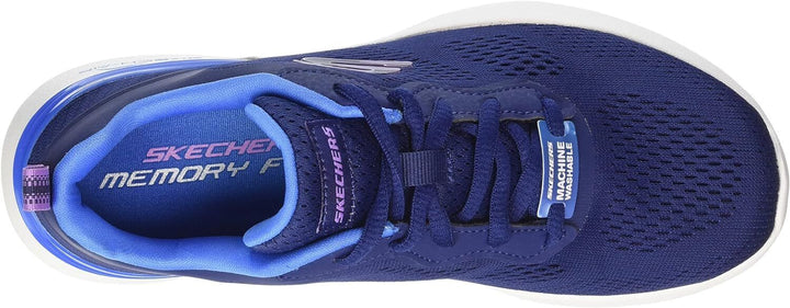 Skechers Air Dynamight New Grind Ladie's Vegan Navy/Blue Shock Absorber Lace Up Trainers