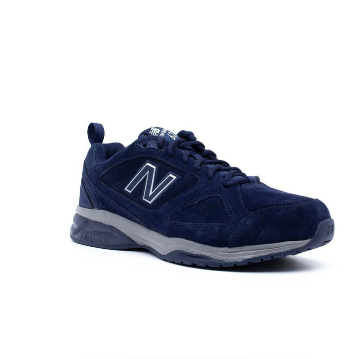 Men's New Balance Wide Fit "EE" Navy Lace Up Suede Leather Trainers MX624NV4