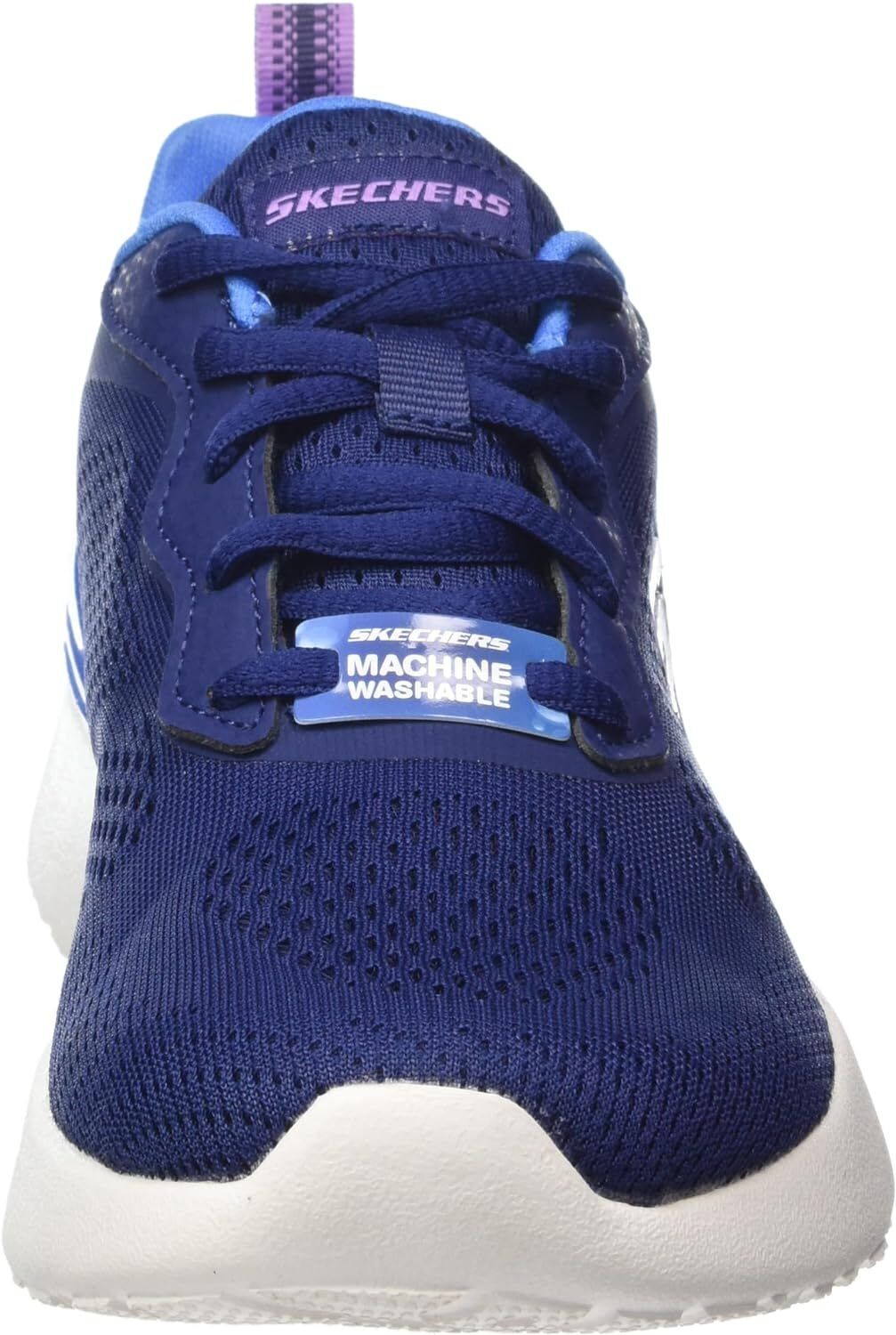 Skechers Air Dynamight New Grind Ladie's Vegan Navy/Blue Shock Absorber Lace Up Trainers