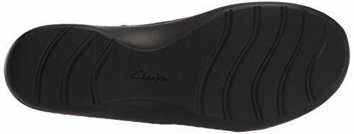 Clarks Cora Poppy Black Tumbled Leather Ladies Comfort Slip On Shoes D Fit