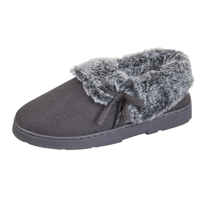 Jo & Joe Belinda Womens Faur Fur Warm Lined Bootie Slippers Winter Slip On Flat